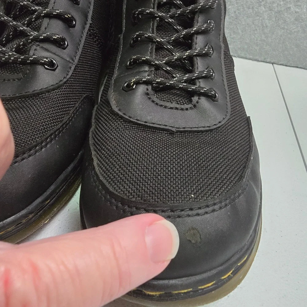 Dr. Martens Combs Techy Black Utility Boots Buckle Strap Zip Mens 5 Womens 6
